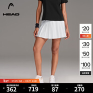海德（HEAD）【防走光】網(wǎng)球運動(dòng)短裙2026夏季新款百褶裙半身裙褲女 漂白（凈色）01 XL