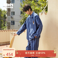 野獸派家居（tbh）都市野獸黑豹加厚全棉法蘭絨家居服套裝可外穿男女同款睡衣