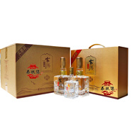 古川【年貨送禮 江蘇發(fā)貨】淡雅 濃香型商務(wù)送禮白酒 40度 480mL 6瓶 古川金淡雅 整箱禮盒（贈小酒200ml*3瓶）