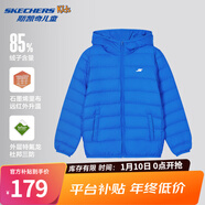 Skechers斯凱奇小暖寶羽絨服男童女童外套保暖秋冬童裝P424K076/P425K050 公主藍/007G 160