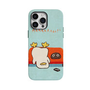 易淘制造【孩子氣】可愛(ài)沙發(fā)倒立鴨子適用iPhone16/15手機保護殼華為mate70小米14暢享70vivoS19軟iqooneo1 磨砂大孔二合一 OPPO Find X6