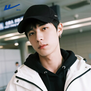 回力大頭圍棒球帽子男士潮流鴨舌帽女純色休閑戶(hù)外運動(dòng)遮陽(yáng)四季太陽(yáng)帽 黑色【基礎款】 M 【54-58cm】適合正常頭圍