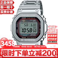 卡西歐（CASIO）G-SHOCK系列經(jīng)典小方塊街頭時(shí)尚運動(dòng)防水防震方形手表男送禮推薦 初代金屬款GMW-B5000D-1C太陽(yáng)能+電波+藍牙