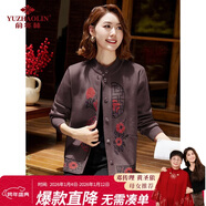 俞兆林媽媽裝冬裝加絨針織外套老太太加厚毛衣開(kāi)衫老年人衣服 Y238Z2779