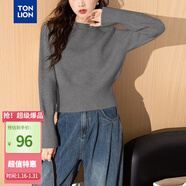 唐獅（TonLion）2025秋冬季毛衣女收腰寬松簡(jiǎn)約風(fēng)設計圓領(lǐng)套頭外穿甜美百搭