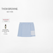 THOM BROWNE[TB]湯姆布朗[冬季新品]童裝網(wǎng)眼棉質(zhì)迷你百褶半裙 淺藍色 100 (4)