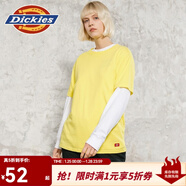 Dickies 純棉短袖T恤 情侶男女同款 純色休閑百搭 DK007093 牛油黃 XL