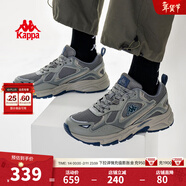 Kappa卡帕男鞋增高老爹鞋男2025春季戶(hù)外運動(dòng)鞋子男百搭休閑鞋軟底跑鞋 香根草綠 40