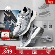Kappa卡帕男鞋網(wǎng)面運動(dòng)鞋男冬季新款網(wǎng)鞋透氣休閑老爹鞋子男薄款跑步鞋 奧運灰 42