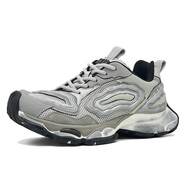 吉普森老爹鞋秋冬擦色復古運動(dòng)鞋歐洲站白色厚底增高鞋男H2437 灰色 42