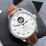 天梭（TISSOT）【二手99新】天梭男表力洛克二手機械男表天梭手表男士休閑運動(dòng)二手奢侈品腕表 【鏤空盤(pán)】白皮T006.407.16.033.01