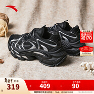 安踏星月3丨休閑鞋男女同款冬季銀色復古增高厚底運動(dòng)老爹鞋 【女】基礎黑/銀-5 35.5 （女）