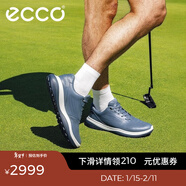 愛(ài)步（ECCO）高爾夫男鞋 GOLF球鞋運動(dòng)鞋輕量緩震休閑鞋 高爾夫超輕132264 HL 藍灰色13226401159 41