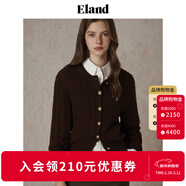 ELAND衣戀騏驥紅羊毛針織衫女棉花糖保暖毛衣25秋冬新款上衣 棕色(85)EECKF11R31 M /165