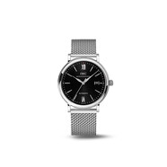 萬(wàn)國（IWC）禮物 柏濤菲諾系列 黑盤(pán)銀針 精鋼 紅60 男表 IW356506 40mm