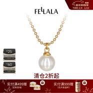 翡拉拉（fellala）「簡(jiǎn)珍珠」系列原創(chuàng  )小眾設計感項鏈簡(jiǎn)約百搭鎖骨鏈仿珍珠吊墜 商場(chǎng)同款 一條