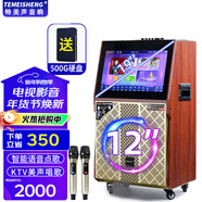 特美聲【清倉特惠】QX10-79戶(hù)外廣場(chǎng)舞視頻音響K歌室內戶(hù)外演唱演出藍牙大功率廣場(chǎng)點(diǎn)歌移動(dòng)拉桿 OX12-67【12吋】+雙手麥