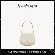 YSL圣羅蘭 女士VOLTAIRE皮革迷你手提包 復古白色 U