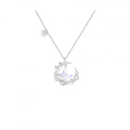 MP施華洛世奇同款s925銀夢(mèng)幻月光蝴蝶項鏈女項鏈生日禮物送女友 p74月光迷蝶項鏈 925銀