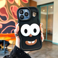 布隆斯（bulons）立體大眼睛適用紅米Note13手機殼12R防摔12Pro卡通Pro+保護套新款 Black-Big eyes-LS012 Redmi Note13 5G