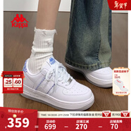 Kappa卡帕背靠背女鞋春季厚底小白鞋子女板鞋新款情侶鞋百搭休閑運動(dòng)鞋 經(jīng)典白/毛月藍 39