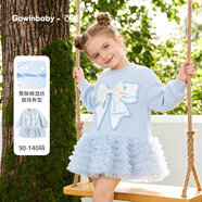 可英童裝女童連衣裙蝴蝶結2026春季女孩衛衣裙網(wǎng)紗女寶娃娃裙甜美可愛(ài)