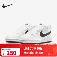 耐克耐克正品 COURT (GS) 兒童小白鞋日常通勤板鞋童鞋運動(dòng)鞋跑步鞋 DV5456-104 36.5