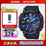 卡西歐（CASIO）手表 經(jīng)典大盤(pán)休閑時(shí)尚腕表戶(hù)外運動(dòng)防水男士手表 MCW-200H-2AVDF
