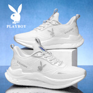 花花公子鞋子男款男鞋2025秋冬季新款透氣休閑運動(dòng)老爹鞋男士棉鞋板鞋男 白灰 PLHH105 40