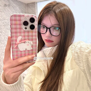 恭懷由里公園ins可愛(ài)少女粉色格紋立體蝴蝶結貓咪適用17pro蘋(píng)果17ProMax手機殼iPhone17全包15韓系16Pr 粉色格紋蝴蝶結貓咪手機殼,iPhone 14 _4