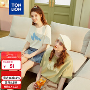 唐獅（TonLion）2025短袖T恤女半袖體恤chic寬松上衣