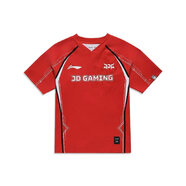 李寧LPL賽季JDG戰隊炫彩隊服短袖T恤男女方潮流V領(lǐng)運動(dòng)服ATSU685 ATSU685-1熔巖紅 4XL 推薦200-220斤