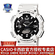 卡西歐（CASIO） 男表女表卡西歐手表男女情侶表學(xué)生時(shí)尚運動(dòng)表太陽(yáng)能雙顯電子表 太陽(yáng)能表：AQ-S810WC-7白武士