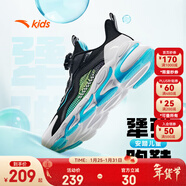 安踏兒童運動(dòng)鞋男女童跑步鞋秋冬季網(wǎng)革旋鈕扣犟彈科技學(xué)生赤焰跑鞋 【男密網(wǎng)】黑/白/藍5523-3 37 鞋內長(cháng)23.5cm