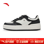 安踏（ANTA）板鞋女冬季新款厚底低幫小白運動(dòng)鞋 基礎黑/象牙白-2 36 (225mm)