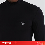 ARMANI/阿瑪尼 EA 男士刺繡鷹標保暖打底高領(lǐng)長(cháng)袖T恤 112009 3F511 黑色 20 XL