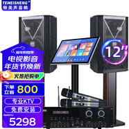 特美聲 特美聲音響TK910專(zhuān)業(yè)KTV音響會(huì )議室舞臺演出酒吧會(huì )場(chǎng)婚慶大功率美聲廣場(chǎng)舞音響戶(hù)外音響重低音 TK912套裝+美聲話(huà)筒+2T點(diǎn)歌機