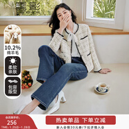 香影小香風(fēng)外套女2026春裝新款米白色小個(gè)子高級感千金風(fēng)早秋 米色J833323 M