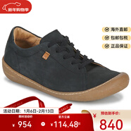 EL NATURA LISTA男女同款皮鞋單鞋低幫休閑鞋平底防滑西班牙品牌黑色2025春秋新款 黑色 38