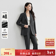 尚都比拉職業(yè)通勤西裝套裝女春秋季正裝免燙抗皺外套褲子面試兩件套西服