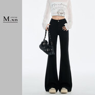 夢(mèng)芯諾小紅書(shū)美式覆古微喇牛仔褲女小個(gè)子2025新款高腰顯瘦不貼腿 黑色加長(cháng)建議身高163cm以上 XS