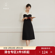 獨束【束型系列】大碼郁金裙雙版型拼接連衣裙女新款顯瘦氣質(zhì)裙子 常規梨形- M (尺碼：1) 拍前和客服確認尺碼