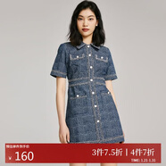 VEROMODA Vero Moda連衣裙2024早秋新款優(yōu)雅通勤小香風(fēng)牛仔裙324342016