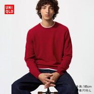 優(yōu)衣庫男裝女裝羊絨圓領(lǐng)針織衫/長(cháng)袖毛衣毛衫25秋冬新款478543 16 紅色 2XL