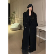 GARNUO黑色毛呢外套女小個(gè)子高級感秋冬季羽絨內膽正肩西裝加厚呢子大衣 黑色【常規內里】 S 【80-105斤】