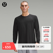 lululemon丨Metal Vent Tech 男士運動(dòng)長(cháng)袖 T 恤 透氣 LM3DOYS 石墨灰/黑 2XL
