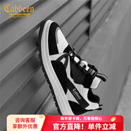 卡賓鞋子男鞋冬季新款潮流輕奢低幫板鞋百搭厚底增高休閑鞋男運動(dòng)潮鞋 黑白 42