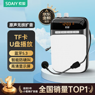 索愛(ài)（soaiy）S318小蜜蜂擴音器教師專(zhuān)用藍牙音箱音響小喇叭TF卡U盤(pán)錄音麥克風(fēng)戶(hù)外導游便攜式教學(xué)Type-c 黑