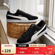 彪馬（PUMA）復古休閑黑色薄底板鞋男女冬經(jīng)典低幫運動(dòng)鞋SMASH 361730 黑色-白-01 37