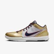 耐克（NIKE）男鞋 科比4代 Zoom Kobe 4 GiGi 白黑 耐磨透氣低幫實戰(zhàn)籃球鞋 FQ3544-100 白黑金 44.5